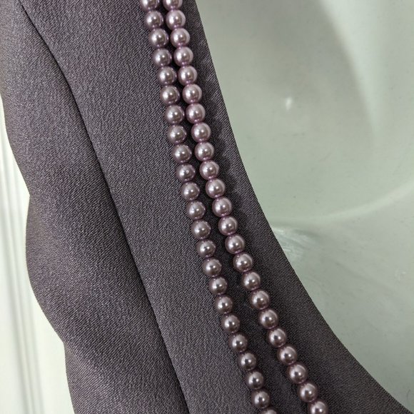 Watters & Watters Heather Sleeveless Faux Pearl Neckline Maxi Formal Dress - 6 - Picture 12 of 15